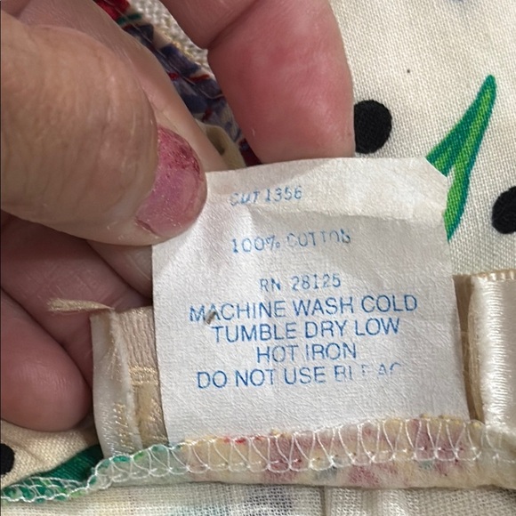 (T2) Benson & Smith 80s Vintage Bohemian Floral Print Cream Cotton Dress, Size 9 - Picture 13 of 14